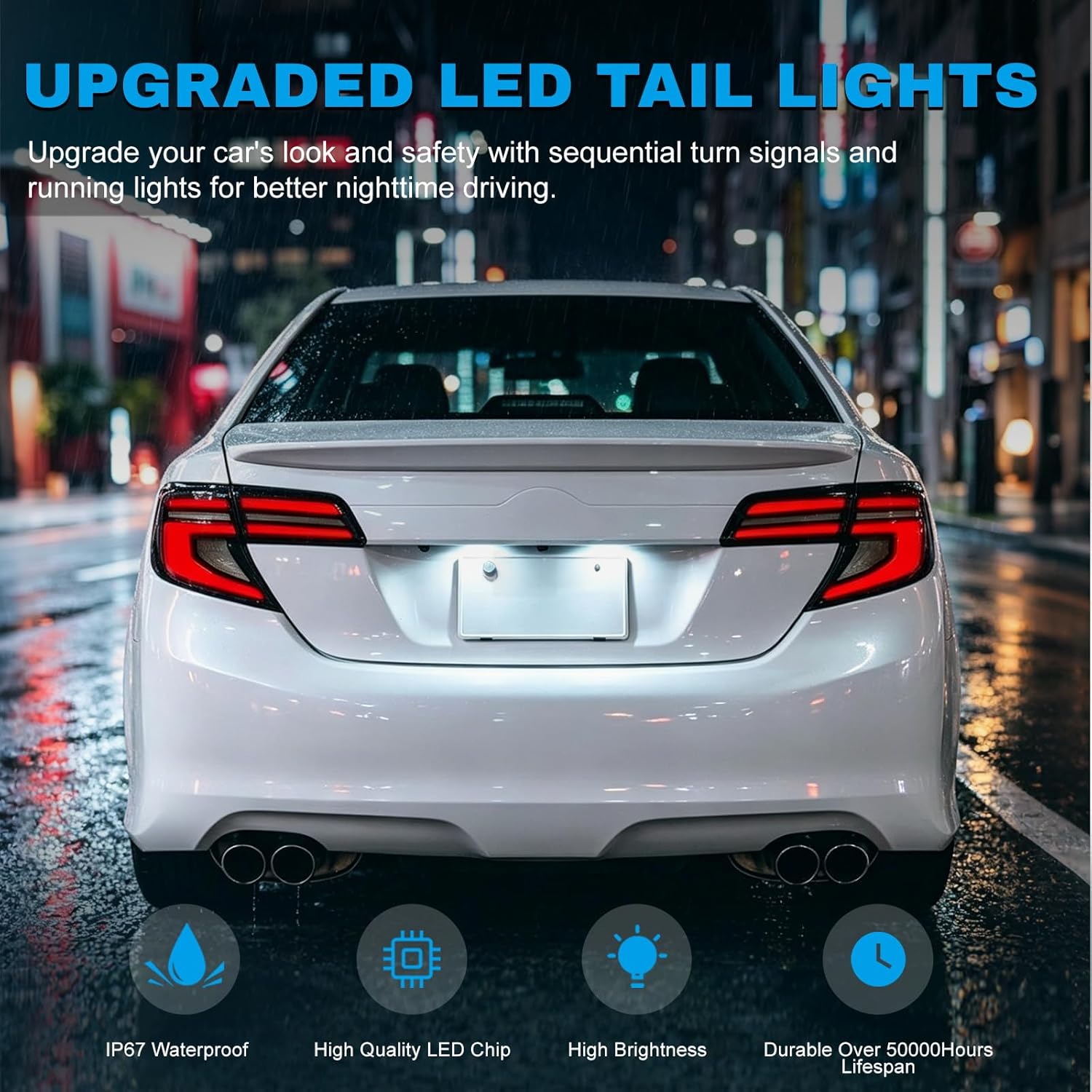 Animated Sequential LED Tail Lights for 2012-2014 Toyota Camry XV50 OEM Style Plug & Play 1 Pair-6