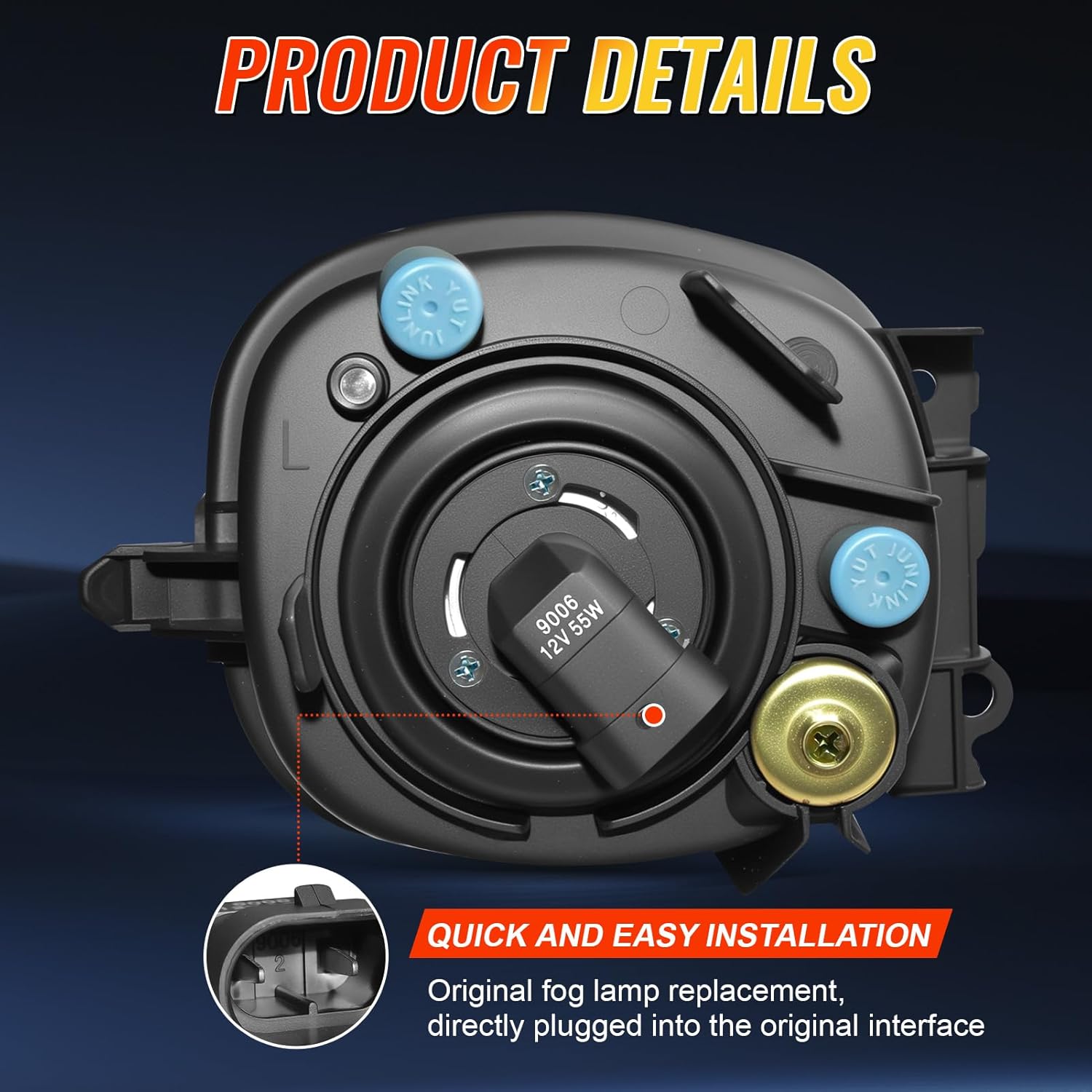 OKSIWA 2007-2009 Lexus ES350 Fog Lights Compatibility OEM,Lexus ES350 Fog Lights Enhanced Visibility for Safer Driving,Easy Installation,Chrome 1 Pair