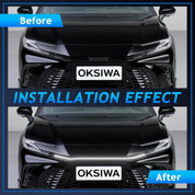 OKSIWA Sequential LED Middle Grille Light For 2024-2025 Toyota Camry, with Starting Animation,Dynamic Turn Signal,White Daytime Running Lights, Front Driving Hood Light
