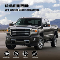 DOT Approved Halogen Fog Lights for 2015-2019 GMC Sierra 2500HD/3500HD Plug & Play-2