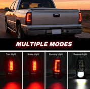 OKSIWA Full LED Tail Lights Assemble Fits for 1999-2002 Chevy Silverado 1500/2500 & 1999-2006 GMC Sierra 1500/2500/3500 With Start-Up Animation, Dynamic Turn Signals, Brake Light,Reverse Light