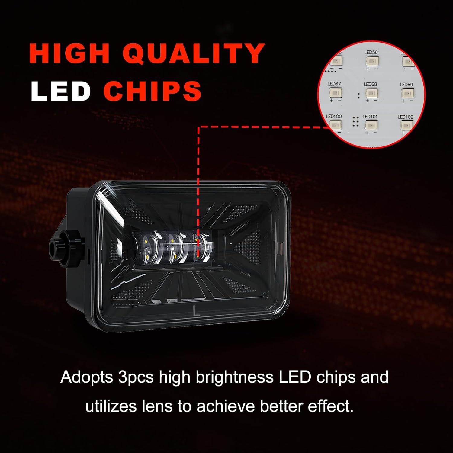 OKSIWA LED Fog Lights For 2015-2020 Ford F-150 Bumper Driving Fog Lamps Set Assembly Kit 1 Pair (Clear Lens)