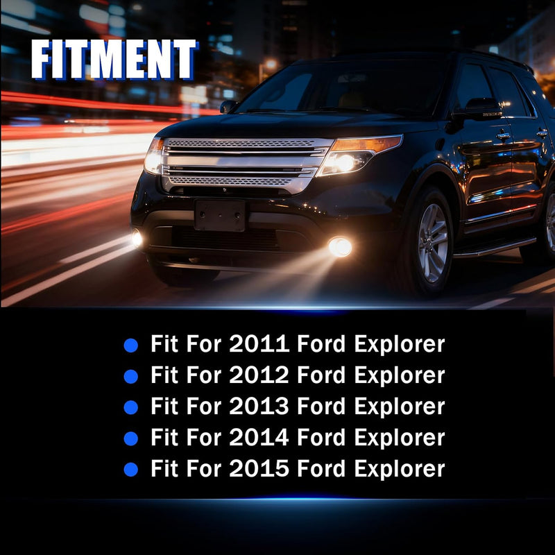 OKSIWA Fog Lights Compatible with 2011 2012 2013 2014 2014 2015 Ford Explorer Upgrade and Modified 1 Pair Fog Lamp, Fog Light Assembly-2