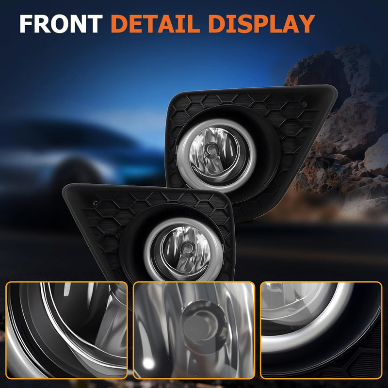 OKSIWA Fog Lights Assembly Compatible with 2013 2014 2015 Honda Accord Coupe, Front Bumper Driving Fog Lamp Kits, Driver & Passenger Side, IP67 Waterproof & Plug-And-Play-5