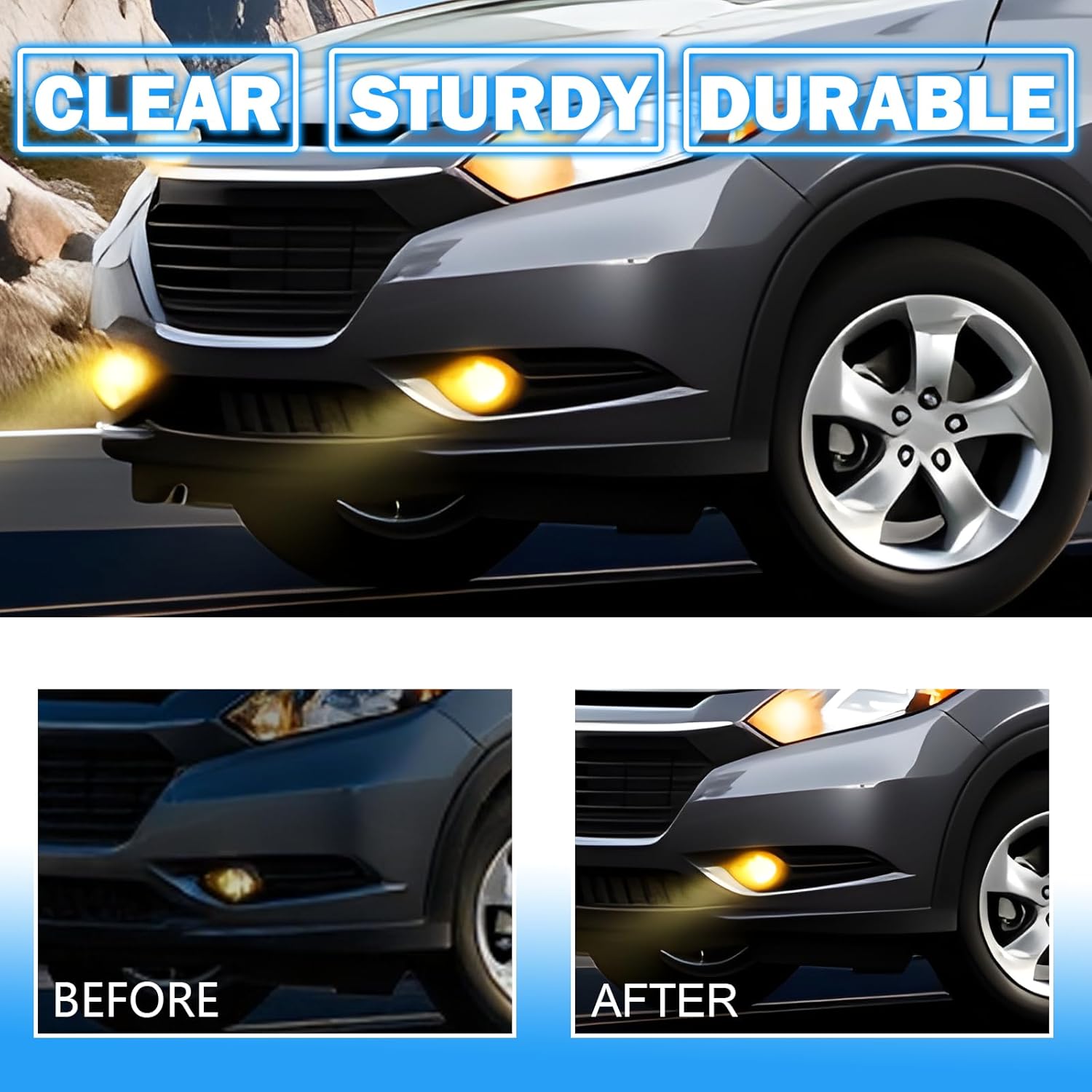 OKSIWA Fog Lights Assembly Compatible With 2015 2016 2017 2018 2019 2020 2021 2022 2023 HR-V/VEZE Front Bumper Driving Fog Lamp Light Kits-6