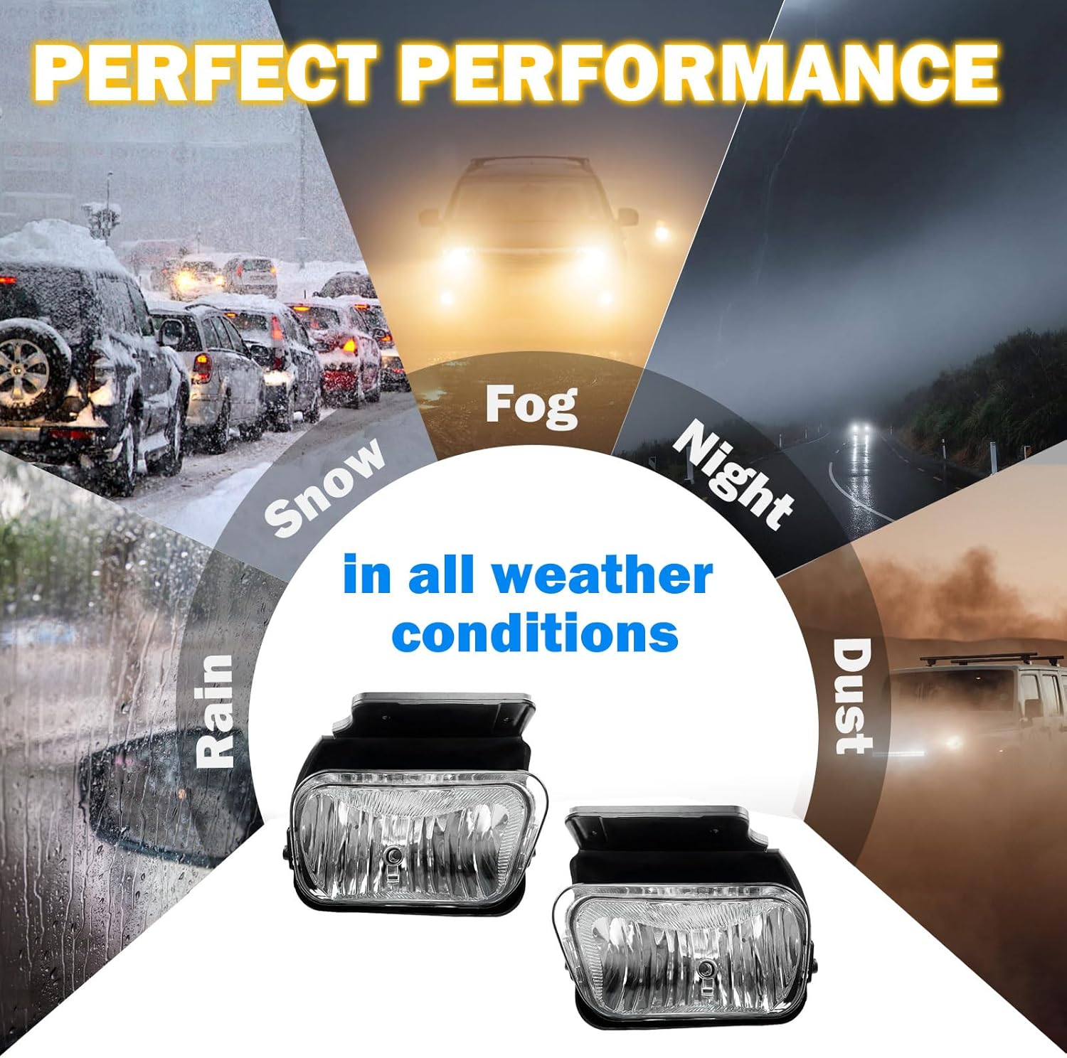 DOT Approved Halogen Fog Lights for 2002-2007 Chevy Silverado Avalanche Plug & Play-5
