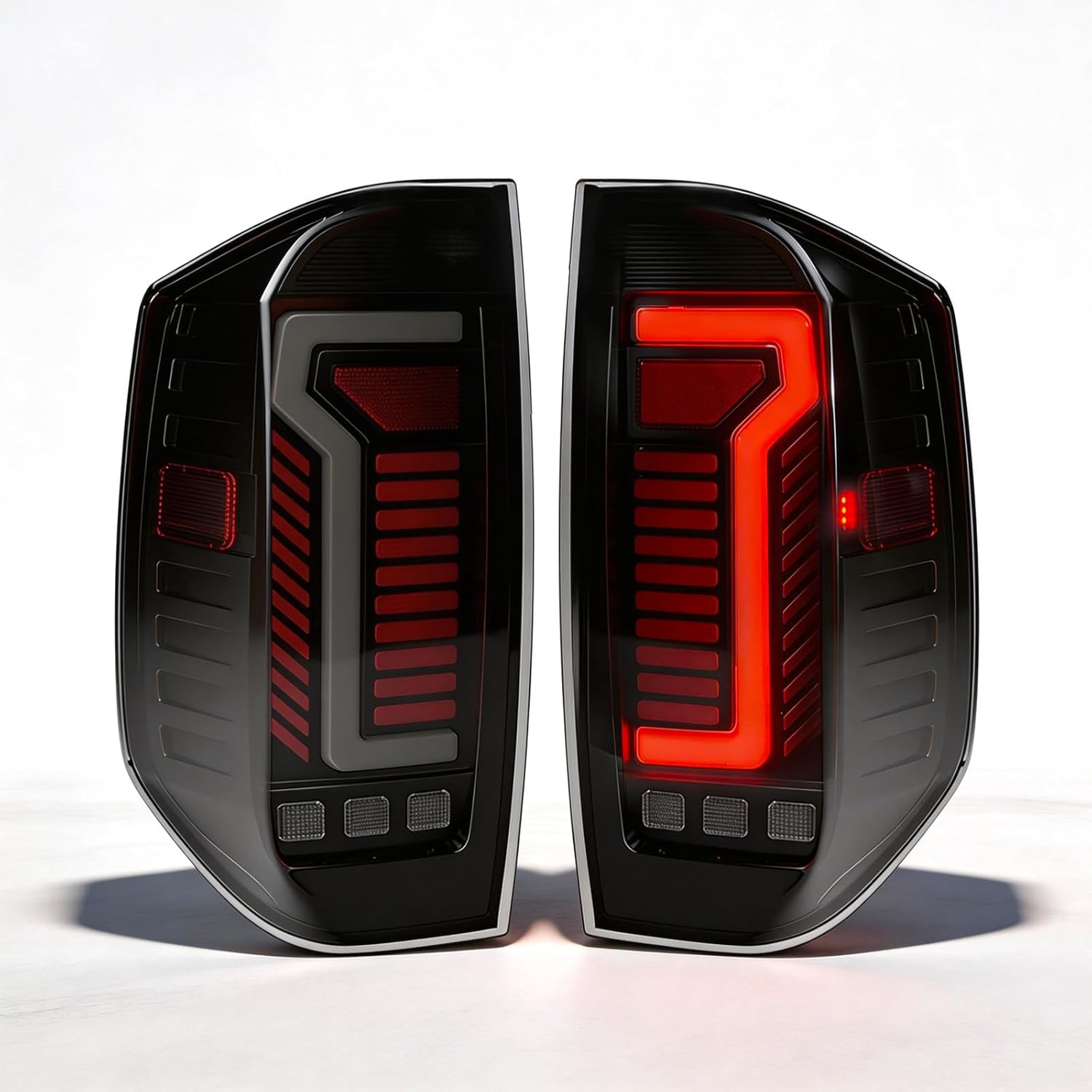 Animated Sequential Smoked LED Tail Lights for 2014-2021 Toyota Tundra Weatherproof Plug & Play-7