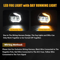 DOT approved LED Fog Lights with DRL for 2004-2005 Toyota Rav4,05-07 Avalon, 06-09 4 Runner,05-06 Lexus ES330 w/ Harness Plug & Play-2