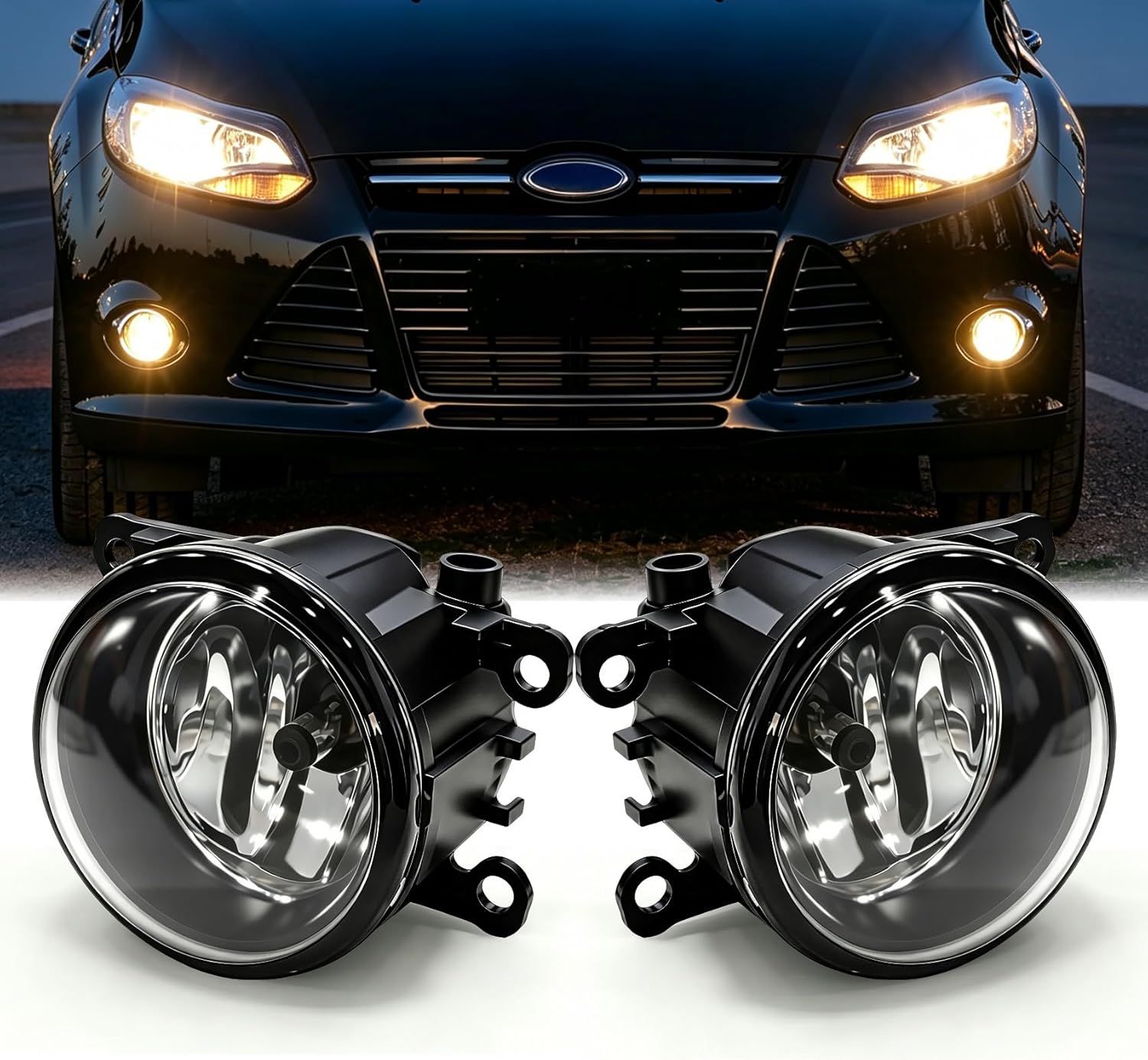 DOT Approved Fog Light for 2011–2014 Ford Explorer, 2008–2014 Ford Focus & 2006–2014 Ford Mustang, 1 Pair