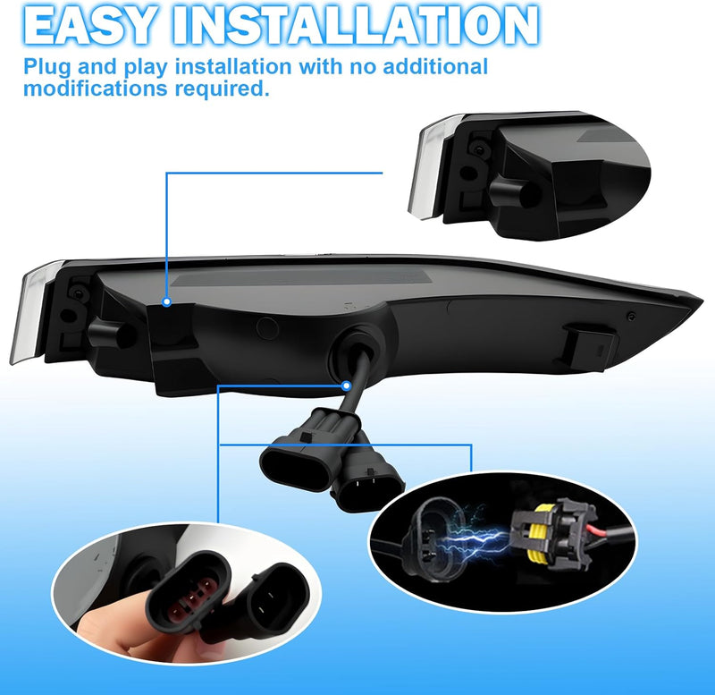 DOT Compliant LED Fog Lights with White DRL & Amber Turn Signal for 2000-2005 Chevy Impala  Plug & Play-4