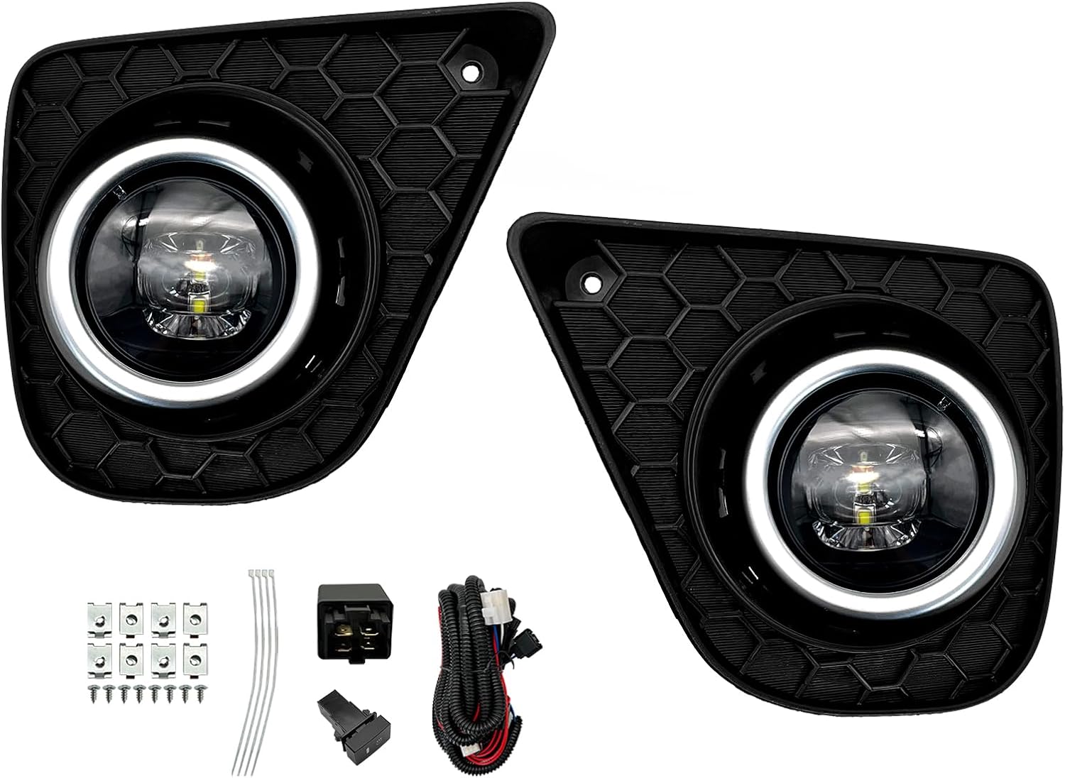 OKSIWA LED Fog Lights Assembly Compatible With 2013 2014 2015 Honda Accord Coupe Front Bumper Driving Fog Lamp Kits Fog Light Driver & Passenger Side-1