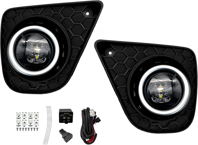 OKSIWA LED Fog Lights Assembly Compatible With 2013 2014 2015 Honda Accord Coupe Front Bumper Driving Fog Lamp Kits Fog Light Driver & Passenger Side-1