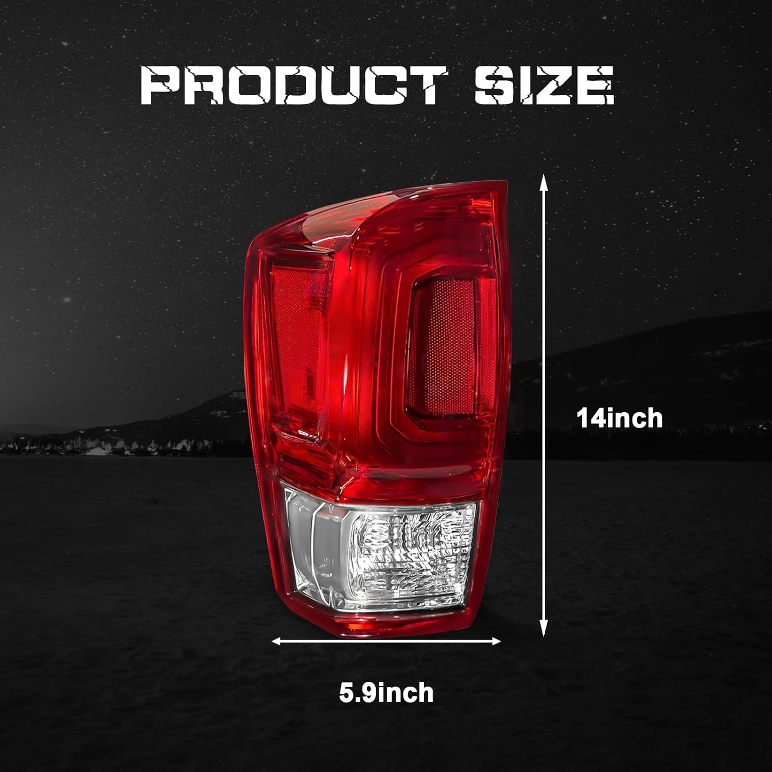 OKSIWA Tail Light Housing for 2016-2023 Toyota Tacoma, Driver Side Rear Tail Light Replacement - Left Tail Lamp