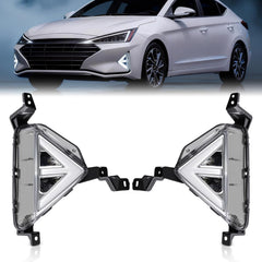 OKSIWA LED Fog Light with DRL for 2019–2020 Hyundai Elantra, Front Bumper Fog Lamp Assembly,Amber Turn Signal,Waterproof Design, Includes DRL Wiring Harness Visit the OKSIWA Store-1