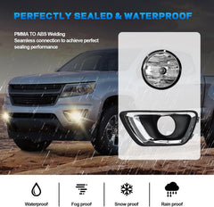 OKSIWA Fog Lights Compatible with 2015 2016 2017 2018 2019 Chevy Colorado with H16 12V 19W Driving Fog Lights Lamps-5