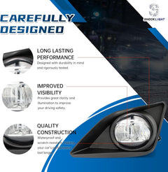 OKSIWA Led Fog Lights Fit for 2008 2009 2010 Toyota Corolla/Altis, 1 Pair Front Bumper Driving Fog Lamps with Switch and Wiring Harness- Clear Lens-2