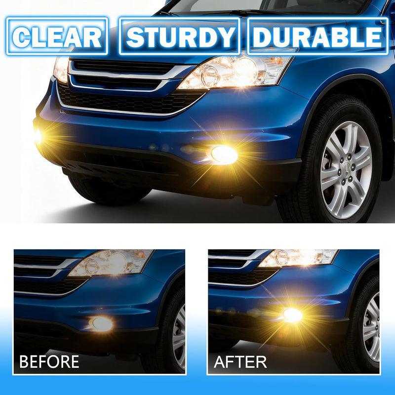 OKSIWA Driving Fog Lights Lamps Compatible With 2007 2008 2009 Honda CRV Front Bumper Lamps with H11 12V 55W Halogen Bulbs & Switch and Wiring Kit (Clear Lens)-6