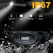 OKSIWA LED Fog Lights for 2009 2010 2011 Honda Civic 4-Door Sedan,Front Bumer Driving Light Kit,Fog Lamps Replacement with Wiring Harness,Clear Lens,Plug and Play