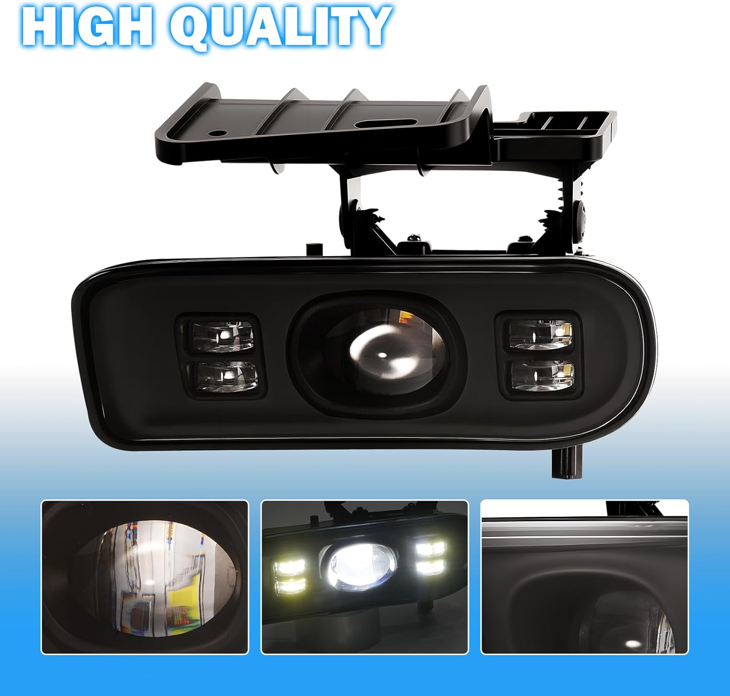 OKSIWA LED Fog Lights Assembly Fit For 1999-2002 Silverado 1500 2500/2001 2002 Silverado 1500HD 2500HD 3500/2000-2006 Tahoe Suburban 1500 2500 Fog Lamps LED2-4