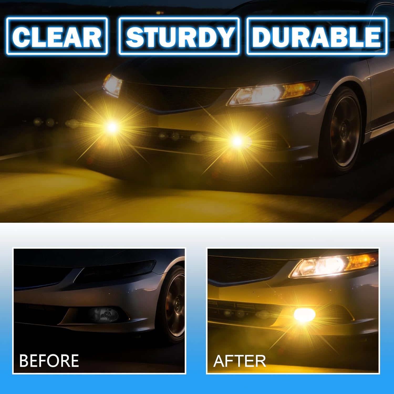 OKSIWA Fog Lights for Honda Accord 2008 2009 2010, Front Bumper Lamps with Switch & Wiring Harness, Easy Installation-6