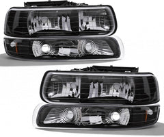Headlight Compatible with 1999-2002 Chevy Silverado & 2000-2006 Tahoe/Suburban-7