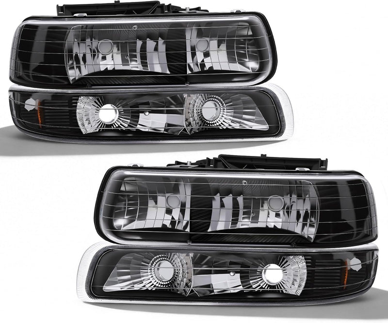 Headlight Compatible with 1999-2002 Chevy Silverado & 2000-2006 Tahoe/Suburban-7