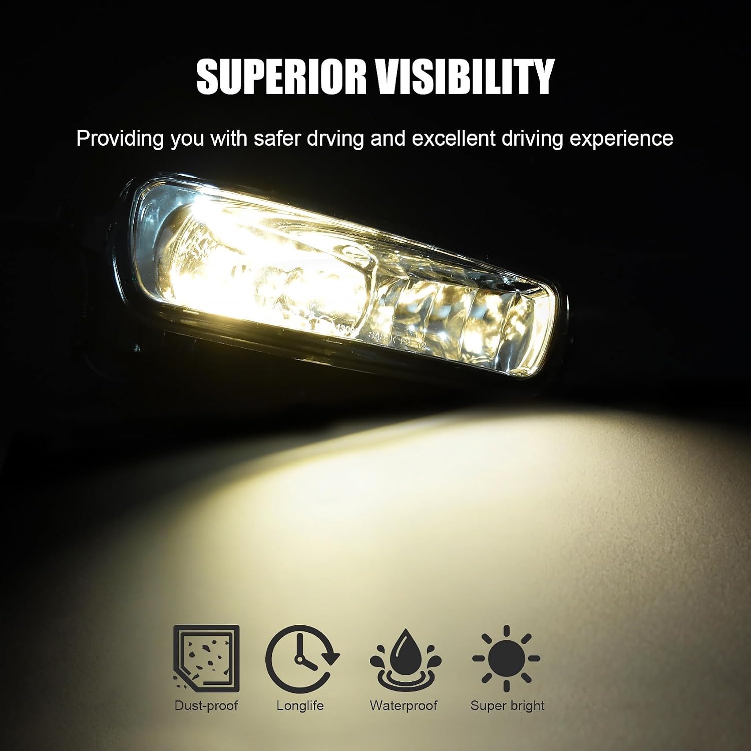 DOT Approved Fog Light for 2015–2017 Ford Focus, 1 Pair