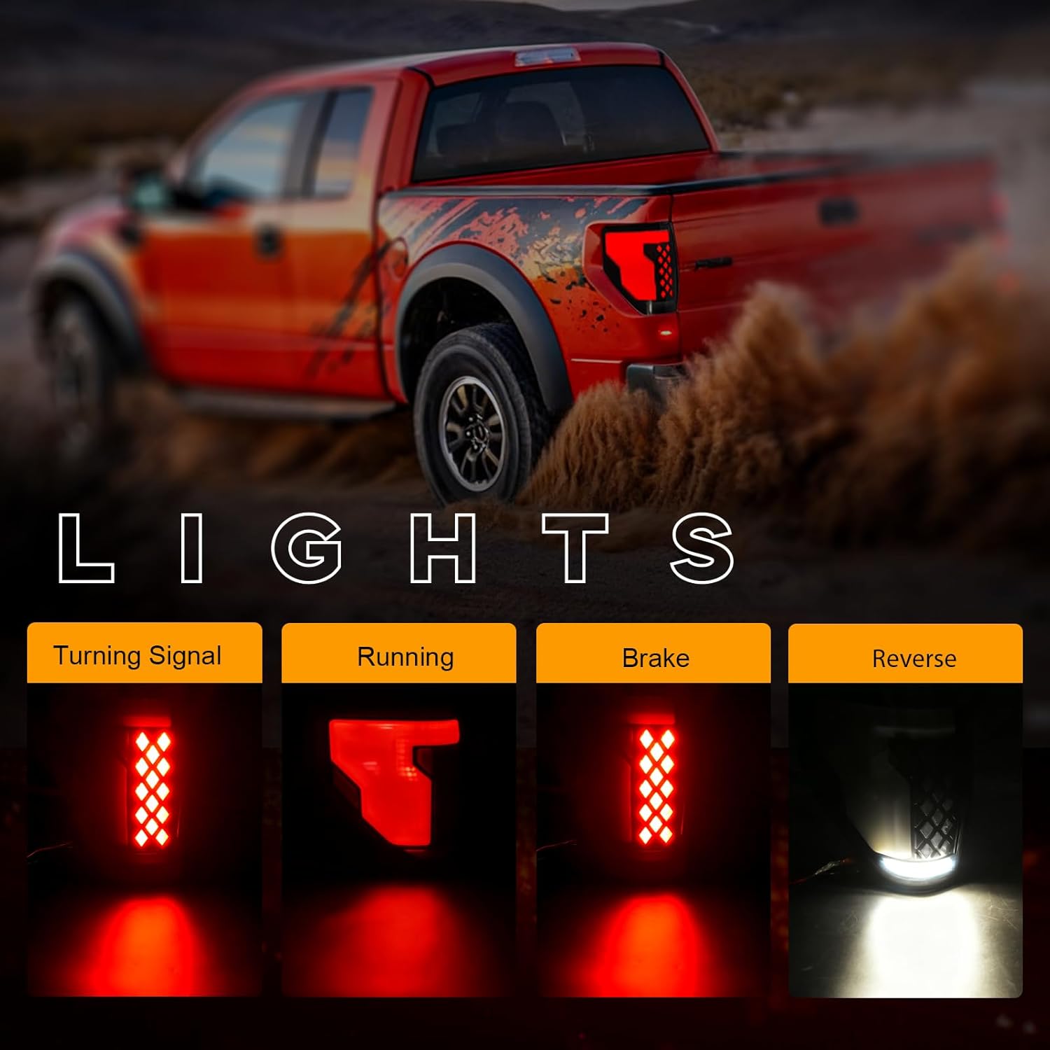 OKSIWA Sequential Full Led tail lights Compatible with 2009 2010 2011 2012 2013 2014 Ford F150 Starting Animated, Dynamic Turn Signal,Brake Light, Reverse Light Rear Light Assembly Smoked-2