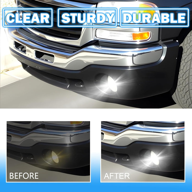 OKSIWA LED Fog Lights Assembly Compatible With GM Sierra 2003 2004 2005 2006 Front Bumper Driving Fog Lamp Kits Fog Light Driver & Passenger Side-6
