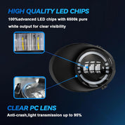 OKSIWA LED Fog Lights for Toyota Tundra 2007-2013, Front Driving Fog Lamps Assembly Replacement Kit, Clear Lens（1 Pair）