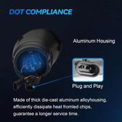 OKSIWA LED Fog Lights for Toyota Tundra 2007-2013, Front Driving Fog Lamps Assembly Replacement Kit, Clear Lens（1 Pair）