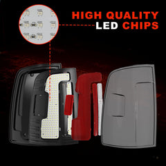 OKSIWA Sequential Full Led tail lights for 2009-2018 Dodge Ram (Not fit for 2014 Dodge Ram 1500) Starting Animated Rear Light Assembly,Brake Light,Reverse Light,Dynamic Turn Signal,Smoked-5