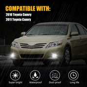 OKSIWA LED Fog Lights-for 2010 2011 Toyota Camry,Fog Lamps Assembly Replacement,Include Switch, Wiring Harness,Plug and Play