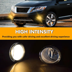 OKSIWA Halogen Fog Lights, Compatible with 2013-2016 Nissan Pathfinder,Front Bumer Driving Light Fog Lamp Assembly Kit with Wiring Harness, Switch,Plug and Play-4
