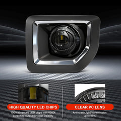 DOT Approved LED Fog Lights for 2015-2019 GMC Sierra 2500HD/3500HD Plug & Play-3