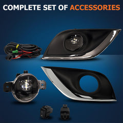OKSIWA LED Fog Lights Compatible With 2015-2019 Sunny/Versa Sedan Front Bumper Lamps Driving Fog Lamps Clear Lens Left Driver and Right Passenger Side-5