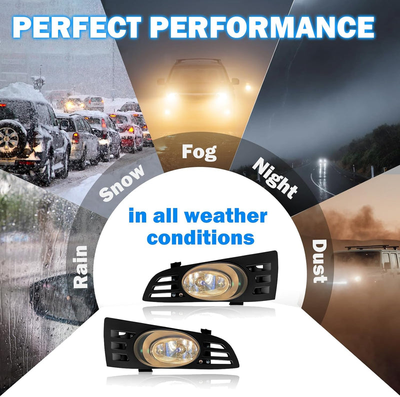 OKSIWA Fog Lights Compatible with 2003 2004 2005 Honda Accord 2 Door Coupe, A Pair Of Driving Fog Lights With Wiring Harness(Clear Lens)-7