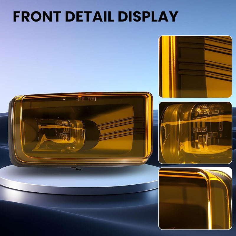 DOT Approved Yellow LED Fog Lights with DRL for 2007-2015 Chevy Silverado/Suburban/Tahoe/Avalanche & GMC Sierra Yukon Plug & Play-3