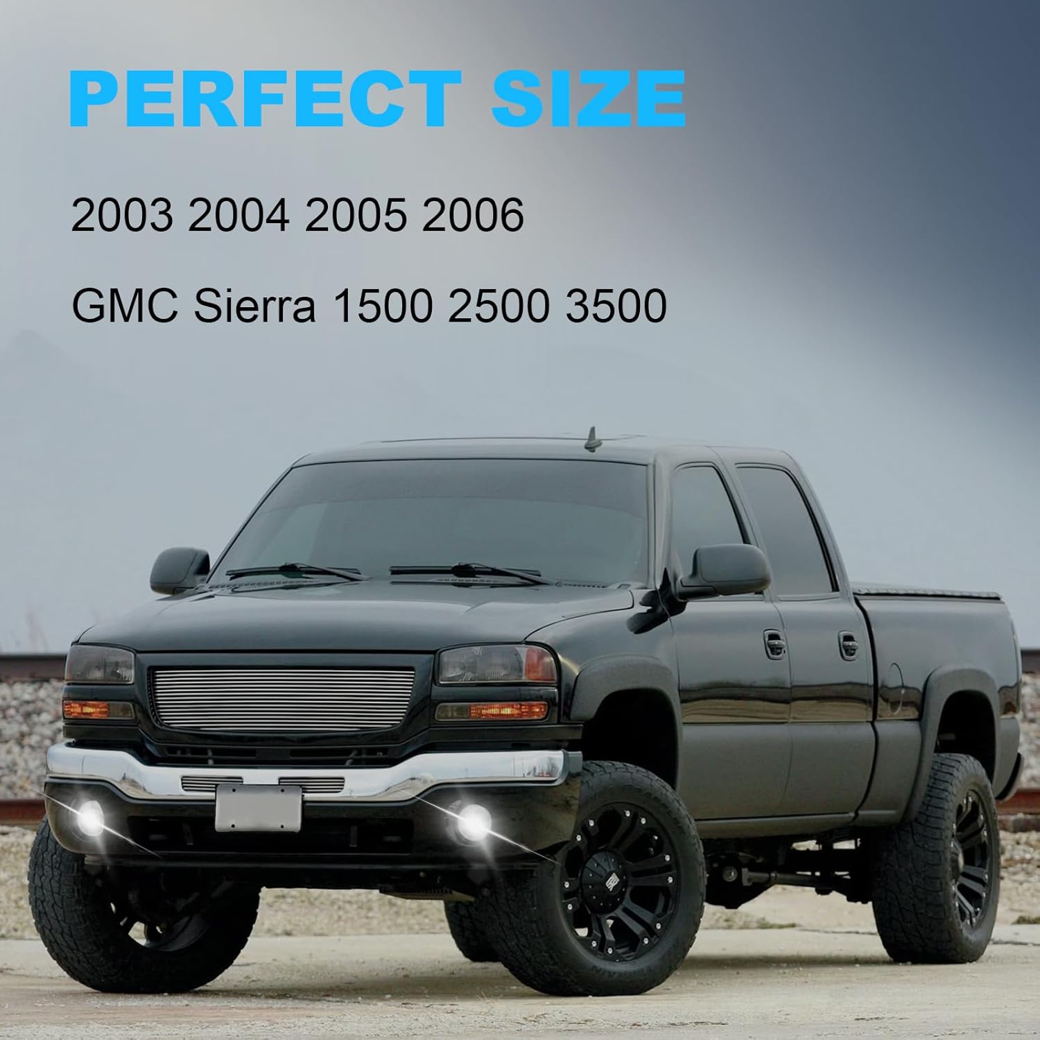 DOT Approved LED Fog Lights with DRL & Turn Signal for 2003-2006 GMC Sierra 1500 2500 3500 Plug & Play-2