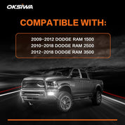 OKSIWA LED Fog Lights for Dodge Ram 1500 2009-2012,Dodge Ram 2500 2010-2018,Dodge Ram 3500 2012-2018 Pickup Truck Bumper Fog Lamps Replacement
