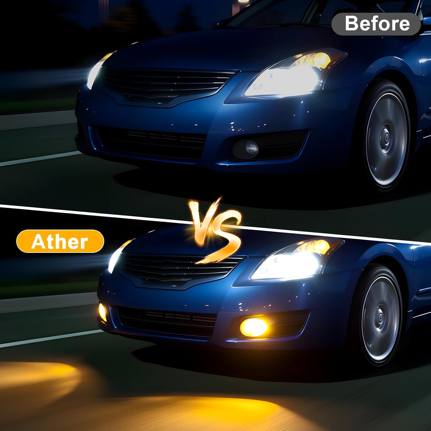 OKSIWA Fog Lights Compatible With 2010 2011 2012 Altima 4DR Sedan Fog Lights Front Bumper Lamps with Halogen Bulb Harness and Switch Left Driver and Right Passenger Side-5