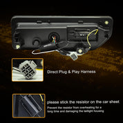 OKSIWA Sequential Full LED Tail Lights for Suzuki Jimny 2019-2024, with Start Up Sequence,Dynamic Turn Signal,Unique Appearance Design, Reverse, Brake Light Tail Lamp Rear Lights Assembly (Butterfly)