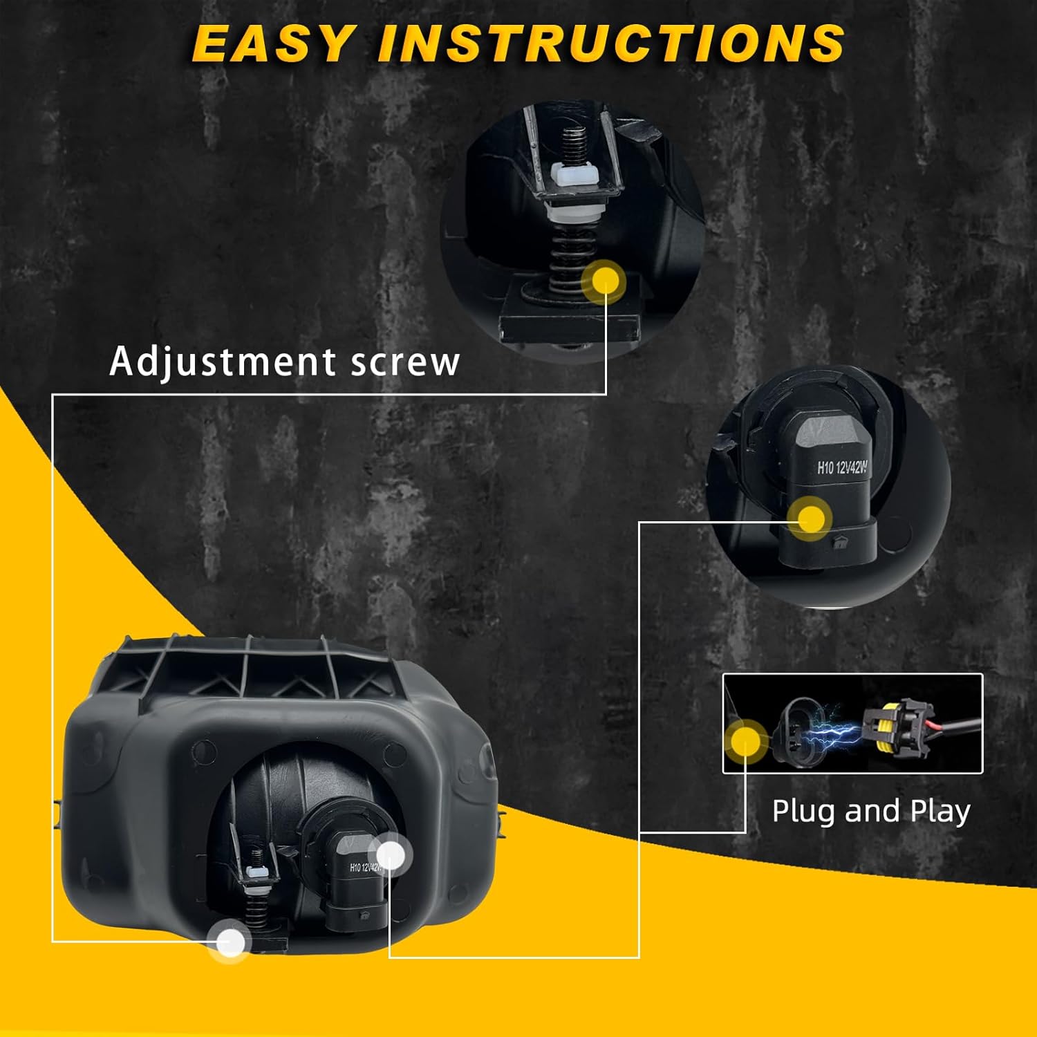 DOT Approved Halogen Fog Lights for 2002-2007 Chevy Silverado Avalanche Plug & Play-4
