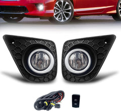 OKSIWA Fog Lights Assembly Compatible with 2013 2014 2015 Honda Accord Coupe, Front Bumper Driving Fog Lamp Kits, Driver & Passenger Side, IP67 Waterproof & Plug-And-Play-1