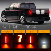 OKSIWA Full Led Tail Lights Compatible with Ford F150 2004 2005 2006 2007 2008 Starting Animated, Dynamic Turn Signal, Brake Light, Reverse Light Smoked Rear Light Assembly, Tail Lamps