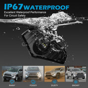 OKSIWA Fog Lights Compatible with 2019 2020 2021 2022 2023 2024 2025 Toyota RAV4 Fog Lamps Replacement 1 Pair Clear Lens with Switch and Wiring Kit(Not fit ADVENTURE)