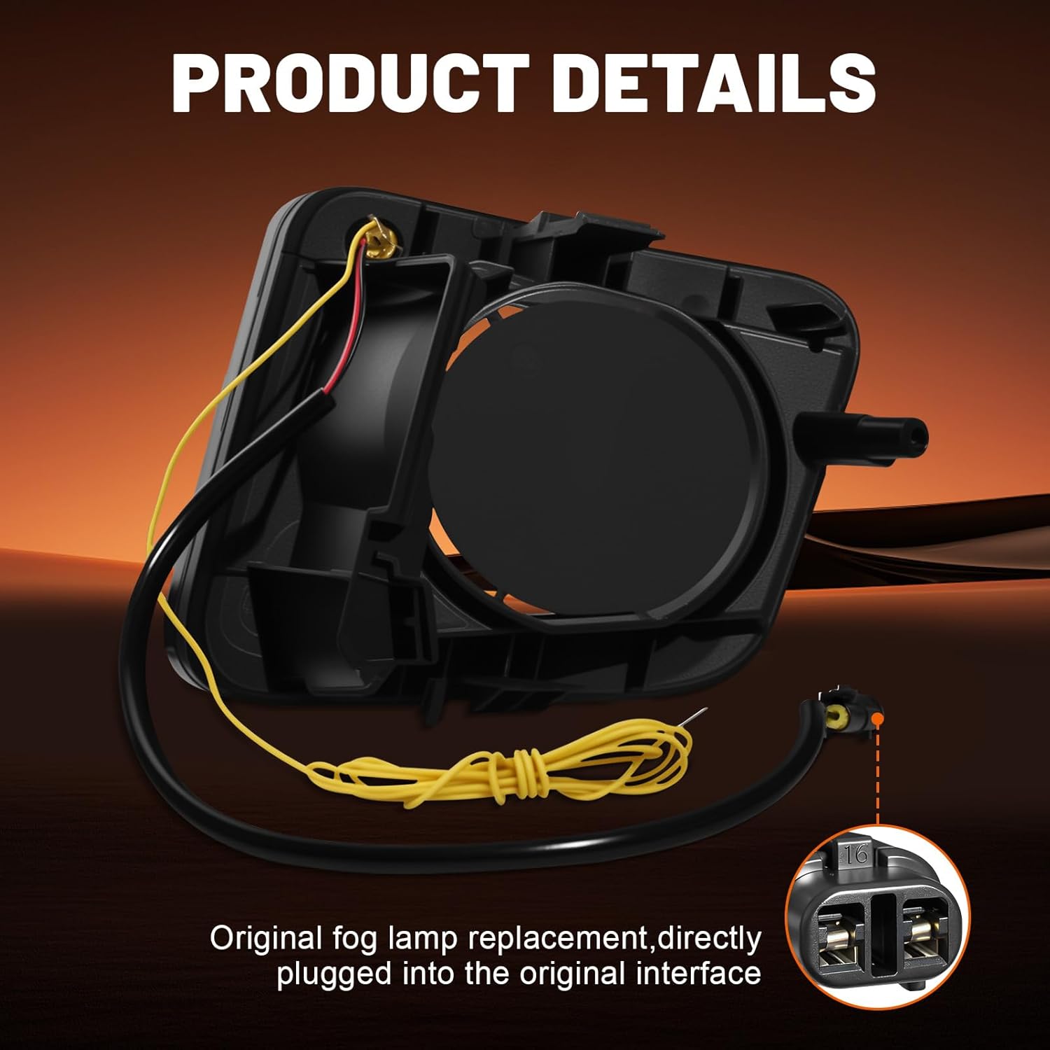 OKSIWA LED Front Bumper Fog Light DRL Compatible with 2014-2021 Toyota Tundra Replacement Front Bumper Trim, with DRL harness, Function as Dynamic Sequential Turn Signal Lights-4