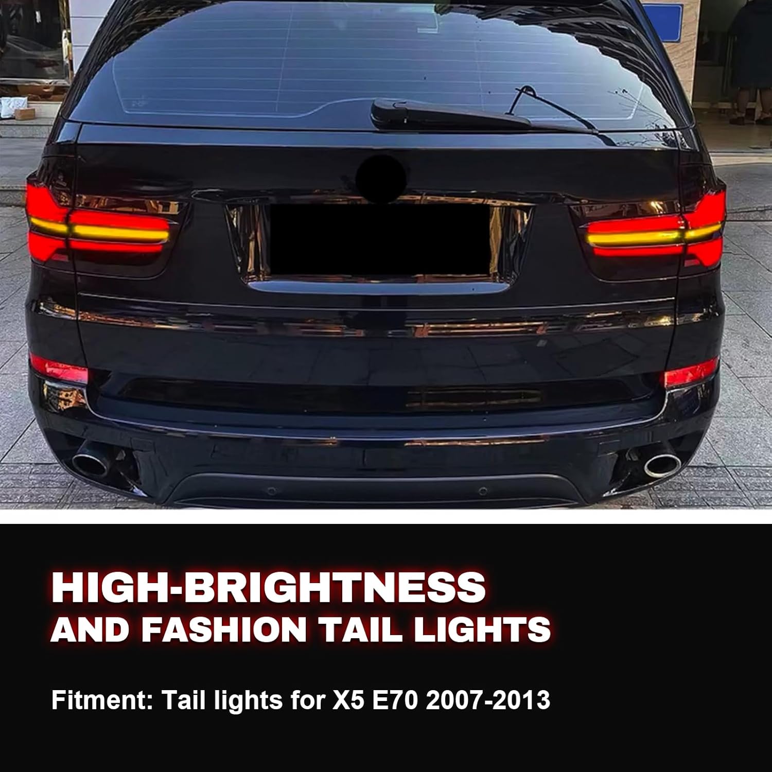 LED Tail Light Assembly for 2007-2013 BMW X5 E70 Direct Replacement 1 Pair-3