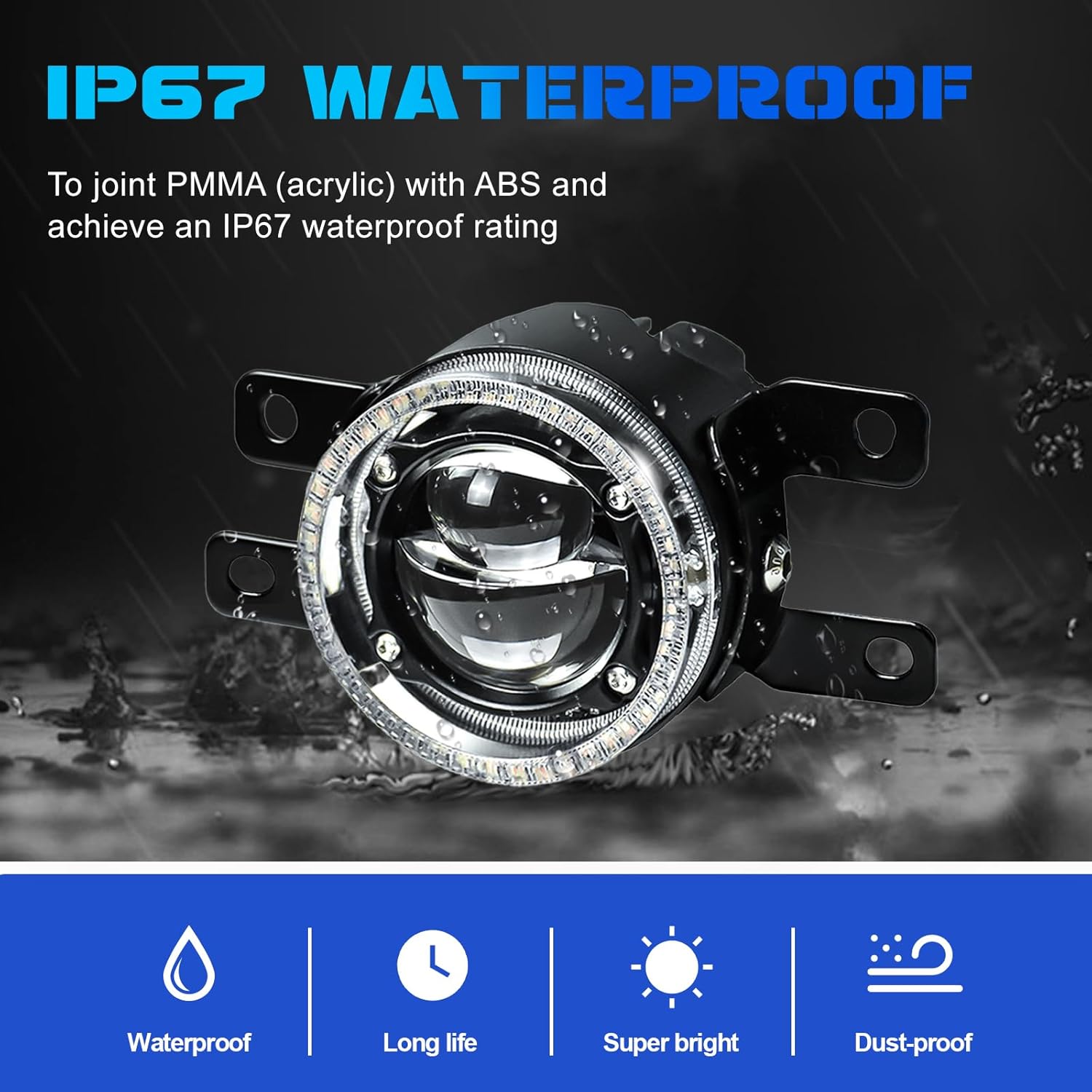 OKSIWA Laser Fog Lights Compatible with Honda Upgrade and Modified 1 Pair Led Fog Lamp Fog Lights Assembly, Front Bumper Driving Fog Lamps Set-6