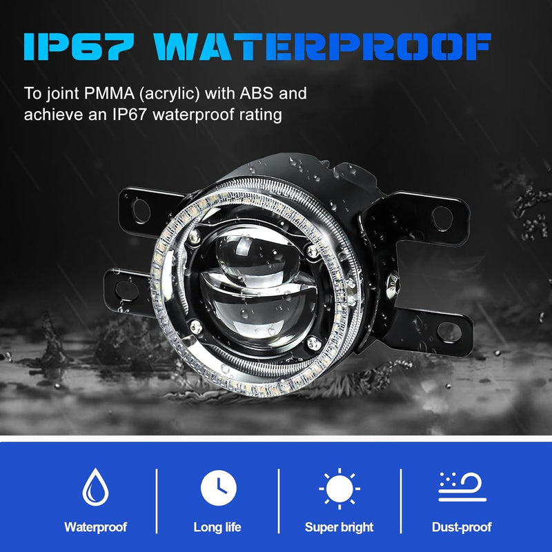OKSIWA Laser Fog Lights Compatible with Honda Upgrade and Modified 1 Pair Led Fog Lamp Fog Lights Assembly, Front Bumper Driving Fog Lamps Set-6